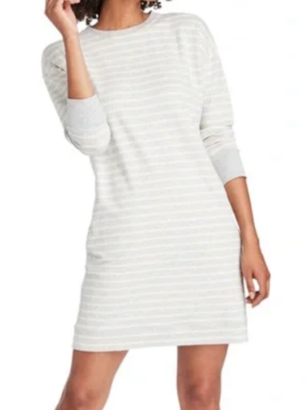 Vineyard Vines Grey and Cream Stripe Dress
